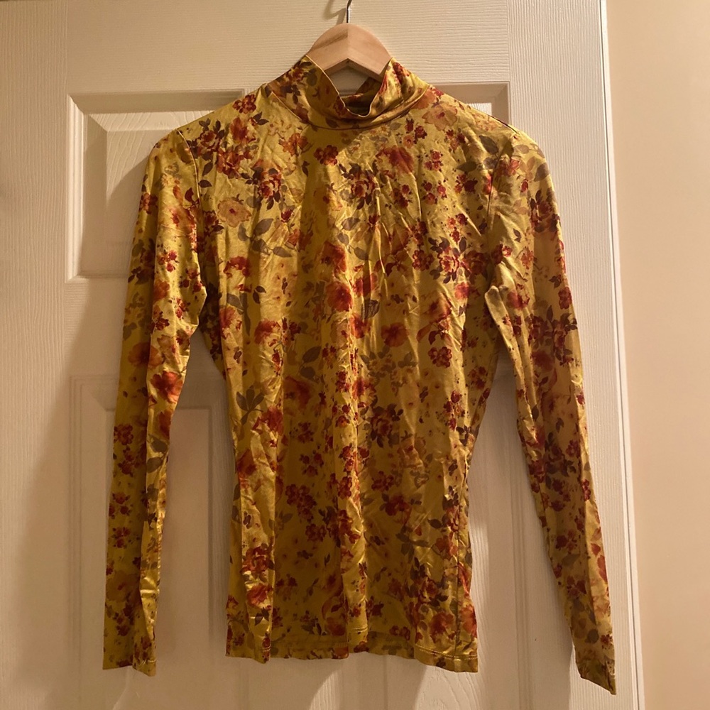 Zara silky top tight turtleneck